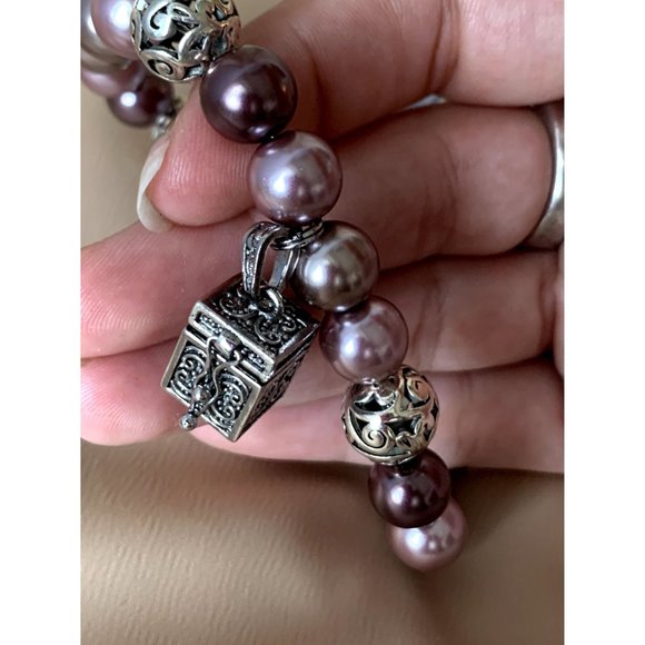 Valerie Parr Hill Faux Pearl Prayer Box Bracelet NEW WITH TAG - Picture 5 of 8